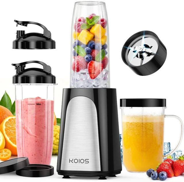 Main image of 1000W Smoothie Blender, 15-in-1 Single Serve Set, Press-Twist Design | Personal Blender & Kitchen Countertop Smoothie Maker with 2x24oz+17oz Cup, Detachable 4-Blade, Frozen Drinks, Protein Shakes