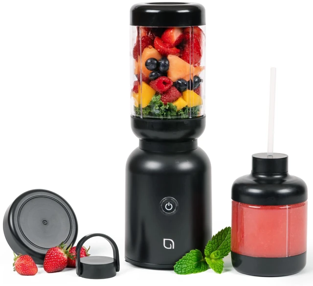 Main image of Eco Series Warrior Blender, Compact Personal Blender for Smoothies, Shakes & Ice Crushing, One-Button-Operation Smoothie Maker, 600 Watt Base, Includes 30 OZ Cup + To-Go Cup with 2 Lids