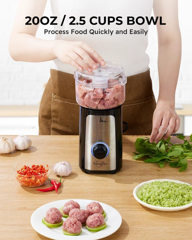 Alt view image 3 of 7 - Blenders for Kitchen, 5-in-1 Food Processor Combo for Smoothies Set | BPA-Free 47oz Pitcher, 2.5-Cup Bowl, 18/11oz Cups, 3 Blades; Housewives Prep Shakes, Meat, Sauces, Salsa, Coffee, Dry Spices