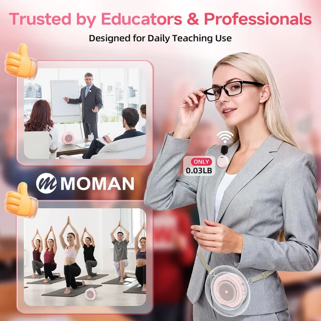 Alt view image 2 of 7 - A6Max Voice Amplifier for Teachers, 13W Wireless PA with Mic | 164ft Wireless Freedom, 20H All-Day Use, Easy Magnetic Charging, Clear Voice, Classroom, Yoga, Tour Guide