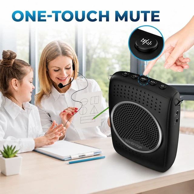 Alt view image 4 of 7 - Portable Voice Amplifier for Teachers with Headset Microphone