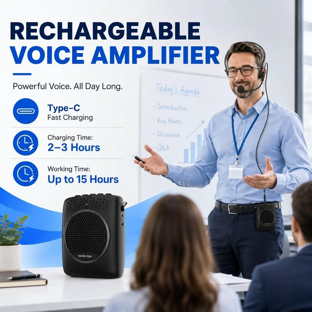 Alt view image 6 of 7 - Portable Voice Amplifier for Teachers with Headset Microphone