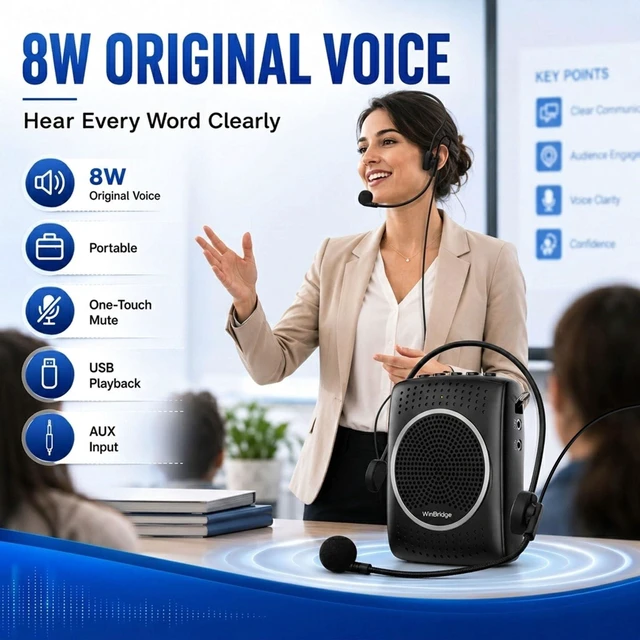 Alt view image 5 of 7 - Portable Voice Amplifier for Teachers with Headset Microphone