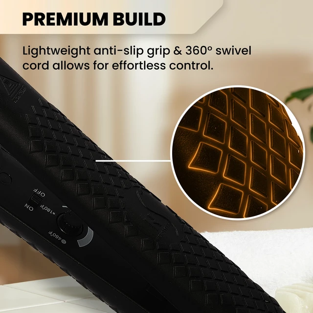 Alt view image 4 of 7 - Forever Straightening Flat Iron - Travel Friendly - 1.25 Inch | Dual Voltage Flat Iron - Ceramic Hair Straightener - with Negative Ion Technology to Fight Frizz - Leaves Hair Smooth & Silky