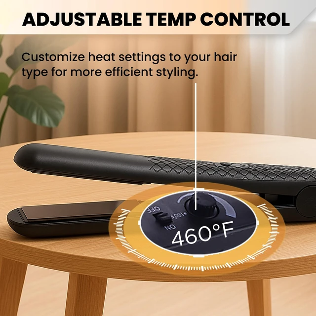 Alt view image 7 of 7 - Forever Straightening Flat Iron - Travel Friendly - 1.25 Inch | Dual Voltage Flat Iron - Ceramic Hair Straightener - with Negative Ion Technology to Fight Frizz - Leaves Hair Smooth & Silky