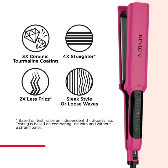 Alt view image 5 of 6 - Smooth Brilliance Ceramic Hair Flat Iron, 1.5" Plates | 3X Ceramic Tourmaline Coating for Less Frizz, Smooth Glide, Sleek Style or Loose Waves