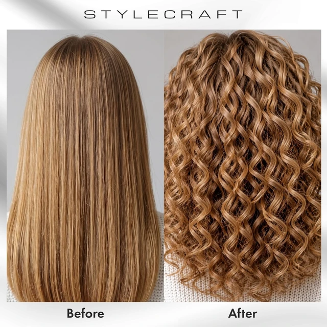 Alt view image 4 of 7 - Stay-Temp Black Gold Ceramic 1 Curling Iron for All Hair Types | Professional Hair Curler with Infinite Temperature Control (280°F-450°F), Ideal for All Hair Types and Textures