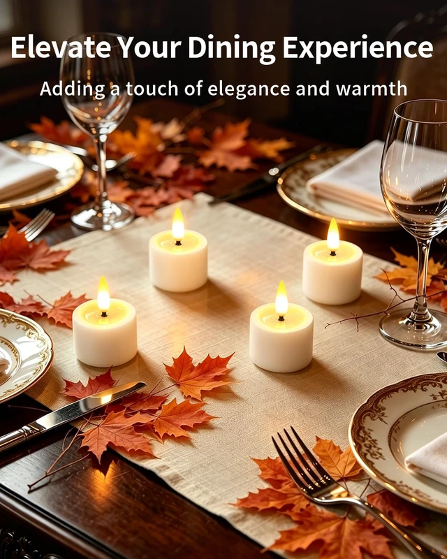 Alt view image 7 of 7 - 6 Pack Rechargeable Tea Lights Candles with Charging Base and Remote Timer | 1.5"x2" Small Flameless Candles Battery Operated, Electric Votive Candles for Halloween Wedding Party Table Home Decor