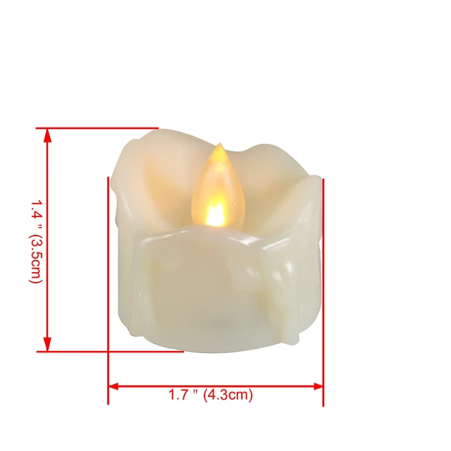 Alt view image 2 of 7 - Battery Operated Flameless Tea Lights Remote Timer Realistic Flickering Fake Electric LED Tealight Votive Candles Set Wedding Halloween Christmas Decorations Batteries Included 6 Pack