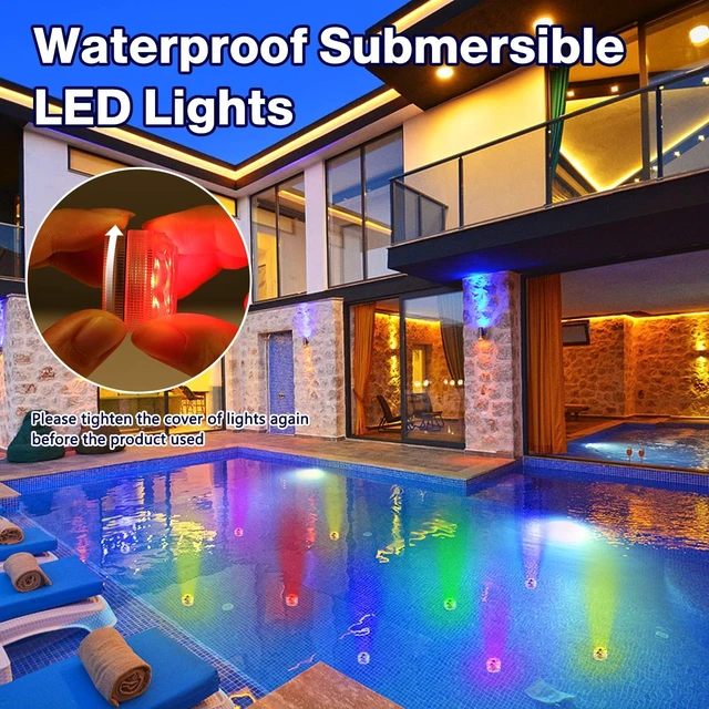 Alt view image 5 of 5 - Mini Submersible LED Lights,Small Waterproof LED Tea Lights Candle with Remote Battery led Operated,RGB Color Changing for Vase Home Party Wedding Table Centerpieces Fountain Halloween Lantern