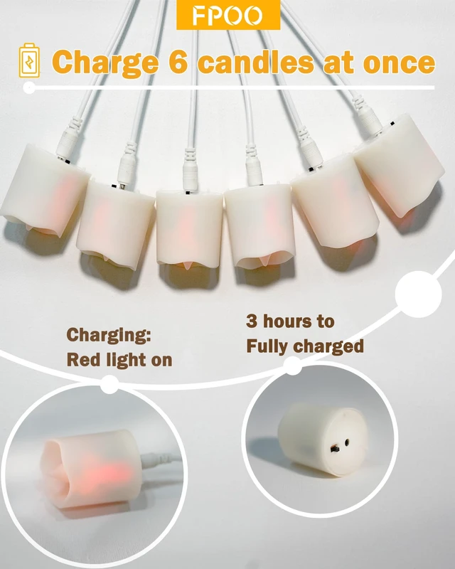 Alt view image 3 of 7 - Rechargeable Tea Lights with Remote Timer, 12 Pack Flameless Candles | Rechargeable 12-pack with remote and 6H timer for wedding centerpieces, holiday displays, and indoor home decor