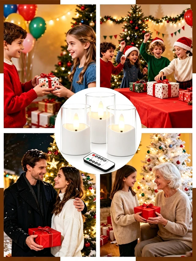 Alt view image 7 of 7 - Rechargeable Flameless Tea Light Candles with Timer Remote, 1.7"x2.5" Acrylic Small Votive Electric LED Candles Battery Operated for Halloween Christmas Wedding Decor (Pack of 6, White)