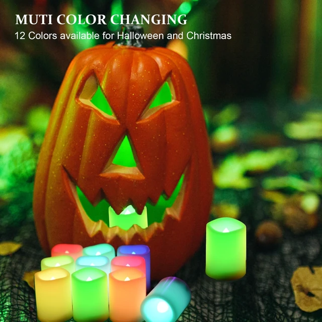 Alt view image 3 of 7 - Multi Color Changing Votive Flameless Candles with Remote and Timer - Battery Operated Led Tea Light CandlesSet of 10 Colored Flickering Candles for Birthday, Wedding, Anniversary Easter Party Décor.