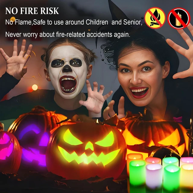 Alt view image 2 of 7 - Multi Color Changing Votive Flameless Candles with Remote and Timer - Battery Operated Led Tea Light CandlesSet of 10 Colored Flickering Candles for Birthday, Wedding, Anniversary Easter Party Décor.