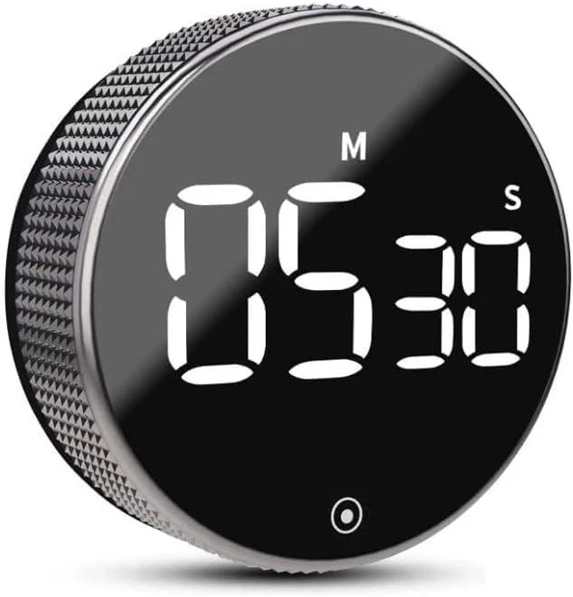 Main image of Magnetic Digital Timers, Digital Countdown Kitchen Timer,Digital Cooking Timer for Seniors, Adult and Kids to Use,Battery Powered, Silent Movement (Silver)