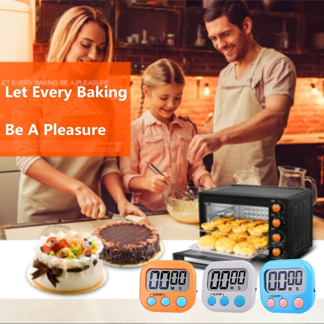 Alt view image 5 of 7 - Digital Kitchen Timer, Big Display Screen, Loud Alarm, Strong Magnetic Backing Stand, Cooking Baking Kids Classroom Teacher Game Timers, Minute Seconds Count Up Countdown and Simple Operation(4 Pack)