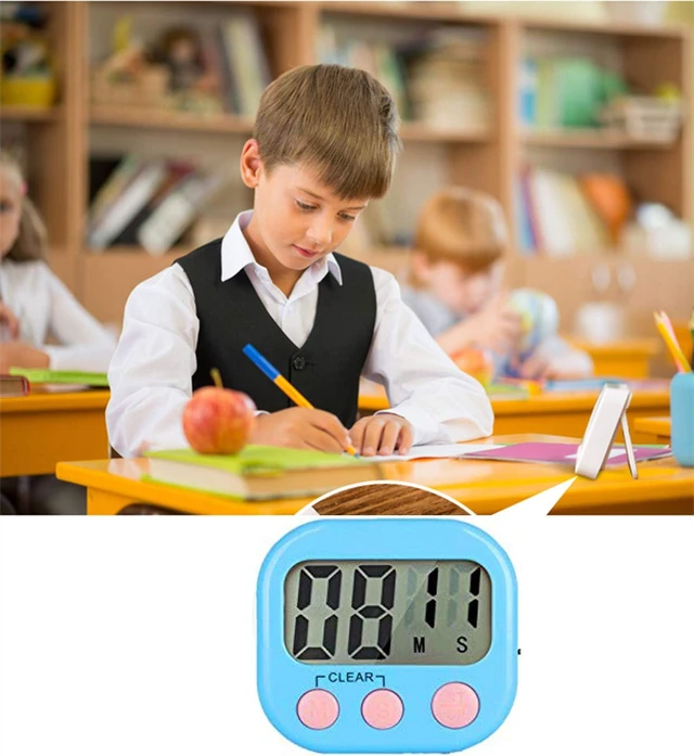 Alt view image 4 of 7 - Digital Kitchen Timer, Big Display Screen, Loud Alarm, Strong Magnetic Backing Stand, Cooking Baking Kids Classroom Teacher Game Timers, Minute Seconds Count Up Countdown and Simple Operation(4 Pack)
