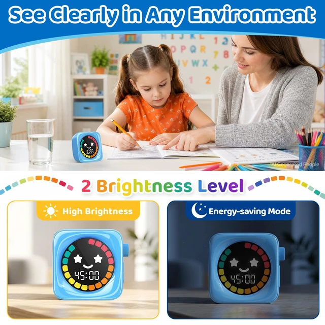 Alt view image 7 of 7 - Visual Timer for Kids ADHD, 99-Mins Digital Countdown/Stopwatch Timer, Blue | Time Management Tool for Autism Homeschool Study Teaching, Classroom Camlming Corner, Productivity Timer, Colorful Display