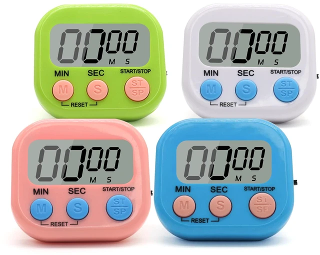 Main image of 4 Pack Multi-Function Electronic Timer - Kitchen Timer,Magnetic Digital Timers,Big LCD Display, ON/Off Switch,Extensively Use in Cooking,Gym, Meeting, Classroom,Kitchen,Study,Work,Outdoor Activities