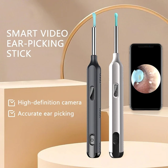 Alt view image 2 of 7 - Children's and Adult Ear Wax Removal Earwax Removal kit, Earwax Spoon, Digging and Tweezers, LED Light and Magnifying Glass, IPX5 Waterproof, with 8 earplug Sets +4 Soft Silicone Ear Spoons (Black)