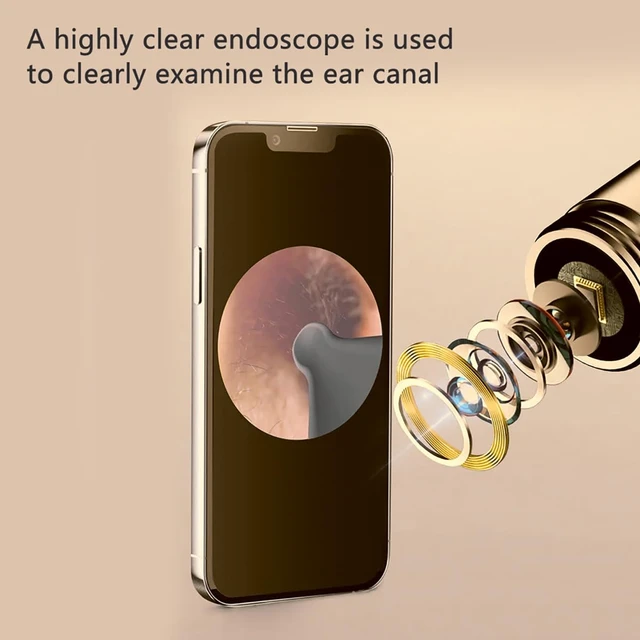 Alt view image 6 of 7 - Children's and Adult Ear Wax Removal Earwax Removal kit, Earwax Spoon, Digging and Tweezers, LED Light and Magnifying Glass, IPX5 Waterproof, with 8 earplug Sets +4 Soft Silicone Ear Spoons (Black)
