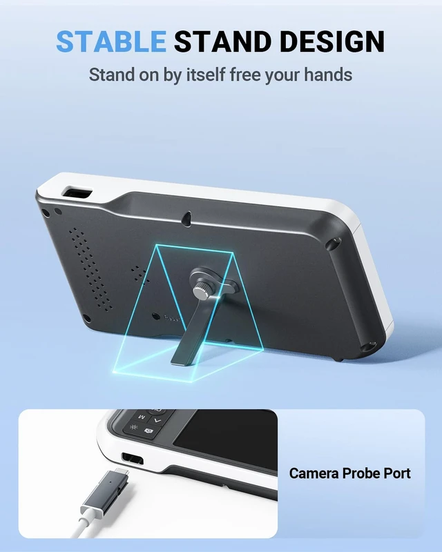 Alt view image 7 of 7 - Otoscope with 4.5" IPS Screen, 3.9mm Ear Camera with Gyroscope | No App /WiFi Needed, Photo & Video Recording, 32GB Card, 6 LED Lights, Easy to Use Digital Otoscope for Safe Home Ear Checker