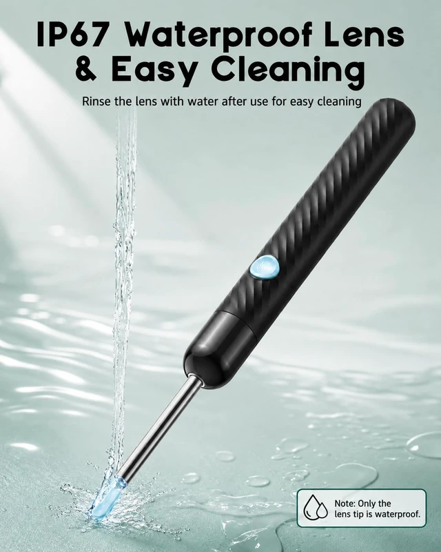 Alt view image 5 of 7 - Ear Wax Removal - Ear Cleaner with 1080P Camera - FSA&HSA Black | IP67 waterproof lens - 6 Soft silicone ear scoops for Home - HD visual with 6 LED - 7 Pcs ear set - WiFi for iOS & Android