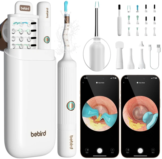Main image of Earsight Plus Ear Wax Removal Cleaner Tool for Adults & Kids (White) | Ear Camera with HD Visual Otoscope, Smart WiFi Earwax Cleaner Kit, Safe Silicone Flexible Scoops & Tweezers Tools