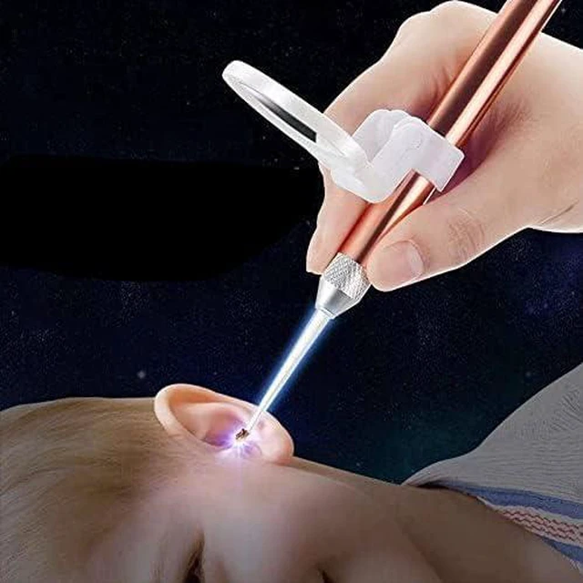 Main image of 1Pc Rose Gold Ear Wax Removal Kit,Ear Cleansing Tool Set, Stainless Steel Ear Wax Remover with LED Lights and Magnifier, Reusable Ear Curette Wax Removal Set for Children and Adults Ro Ear Care