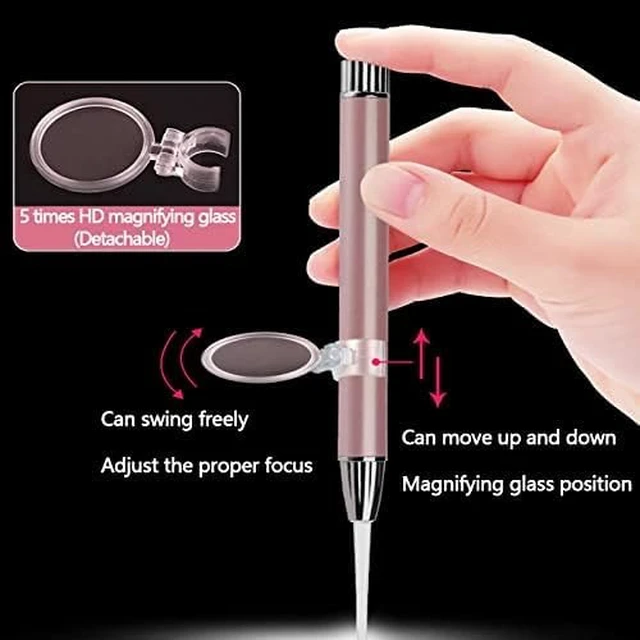Alt view image 3 of 7 - 1Pc Rose Gold Ear Wax Removal Kit,Ear Cleansing Tool Set, Stainless Steel Ear Wax Remover with LED Lights and Magnifier, Reusable Ear Curette Wax Removal Set for Children and Adults Ro Ear Care