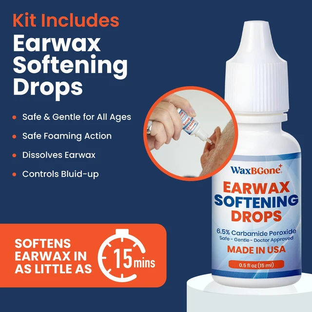 Alt view image 6 of 7 - Complete Ear Wax Removal Kit, Otoscope & Ear Drops, Premium Kit | Complete premium system combines 4X cleaning power, patented SoftSpray® tips, otoscope and drops for fast, gentle home use