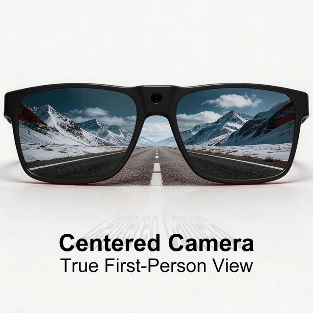 Alt view image 2 of 7 - 4K Bluetooth Smart Video Glasses with Camera Call Music Recording Meta glasses with hands-free POV recording, ideal for cycling, hiking, vlogging, driving, baseball & outdoor use