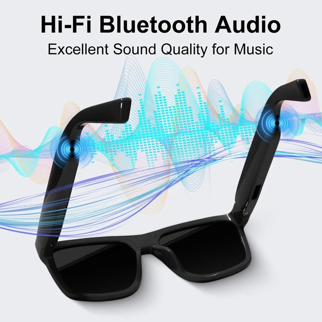 Alt view image 4 of 7 - 4K Bluetooth Smart Video Glasses with Camera Call Music Recording Meta glasses with hands-free POV recording, ideal for cycling, hiking, vlogging, driving, baseball & outdoor use