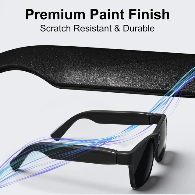 Alt view image 7 of 7 - 4K Bluetooth Smart Video Glasses with Camera Call Music Recording Meta glasses with hands-free POV recording, ideal for cycling, hiking, vlogging, driving, baseball & outdoor use