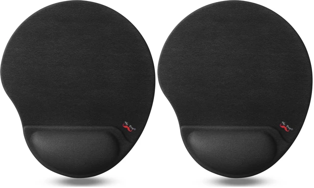 Main image of Ergonomic Mouse Pad with Wrist Rest | Breathable Fabric with Memory Foam Cushion, Non-Slip Rubber Base, Gel Mouse Pad with Wrist Support