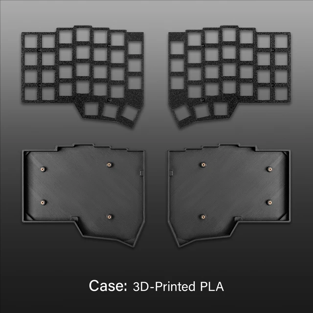 Alt view image 7 of 7 - Borne 4x6 Split Mechanical Keyboard, Extended Corne Layout Ergonomic Keyboard, QMK/Vial Programmable, Hot Swappable RGB with Dual Rotary Encoders, Ready-to-Use Custom Keyboard for Coding