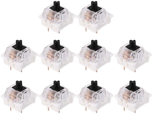 Main image of 10 Pcs Mechanical Keyboard Keycaps, OEM Profile, Standard Cross-stem Switches, Blue Red Brown Black