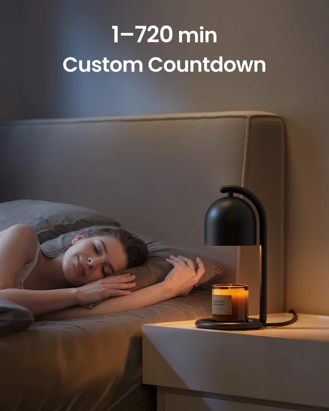 Alt view image 6 of 7 - Smart Candle Warmer Lamp App & Voice Control, Flameless Wax Melter with Timer, Bulb x2, for Jar Candles, 1%-100% Dimmable, Matter for Apple Home & Alexa, Women Birthday Housewarming Gift