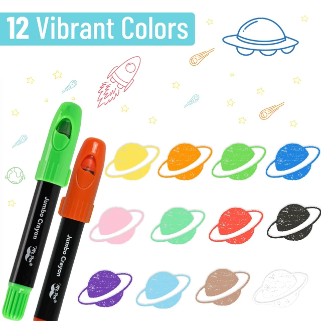 Alt view image 3 of 6 - Mr. Pen Jumbo Twistable Crayons, 12 Count, Assorted Colors