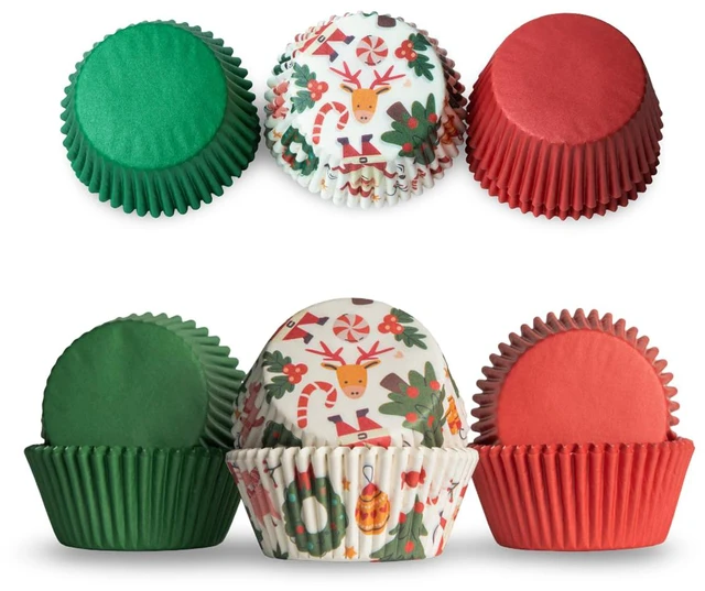 Alt view image 2 of 7 - 500-Piece Paper Cupcake Liners, Greaseproof, Food Grade, for Desserts, Muffins, Cupcakes, Christmas Nuts Serving Container