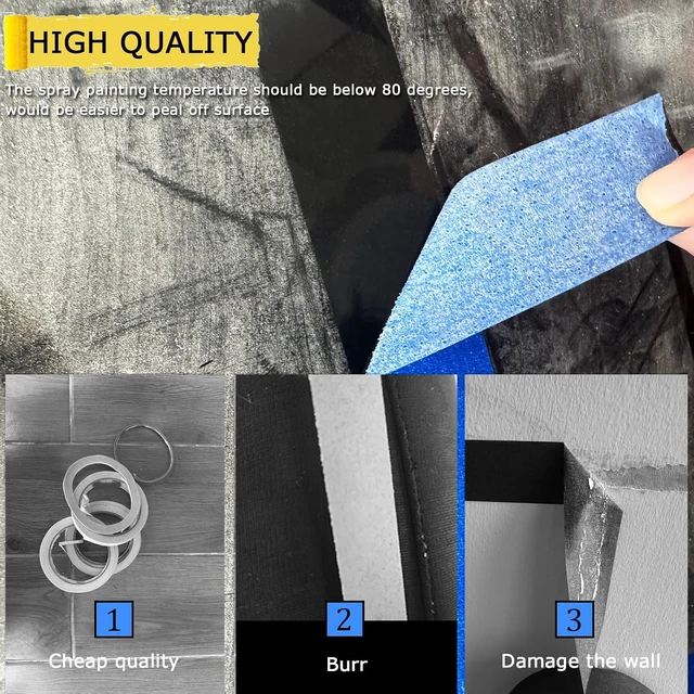 Alt view image 4 of 6 - 4 Rolls Premium Painter Tape, Blue Masking Tape, Multipurpose Painters Tape, 0.94in x 22yd per Roll, 88yd Total, No Residue, Easy Removal for Painting, DIY Crafts