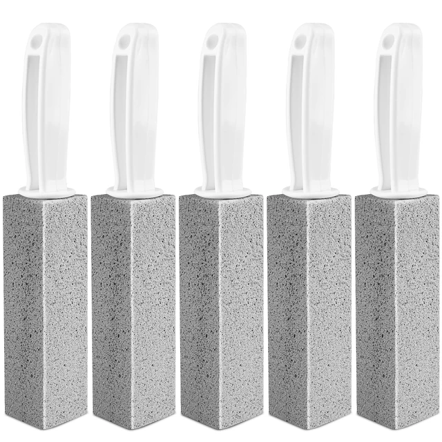 Main image of MEQHUO Pumice Stone with Handle, 5-Pack Hard Water Ring Remover for Toilet, Bathtub, Stove, Grill, Pool, Sink Cleaner