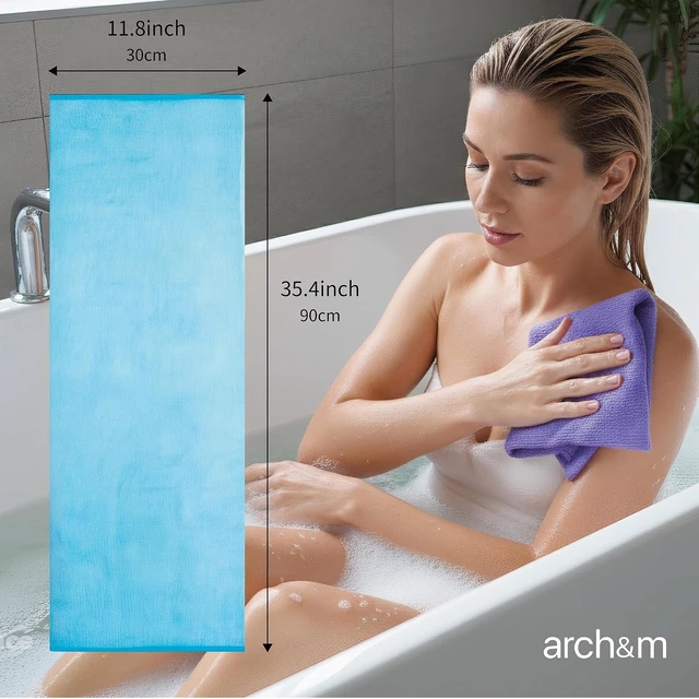 Alt view image 4 of 6 - ARCH&M Exfoliating Towel, Japanese Bath Towel, and Body Scrub 3-Pack