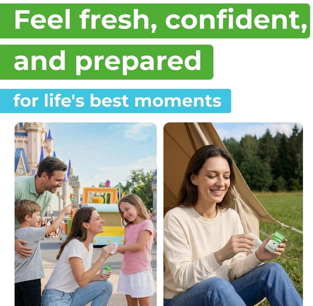 Alt view image 2 of 6 - Impossibly Compact Travel Antibacterial Hand Wipes - 99% Water and Aloe Vera - For Sensitive Skin, Adults and Kids, 10 Packs (60 Wipes)