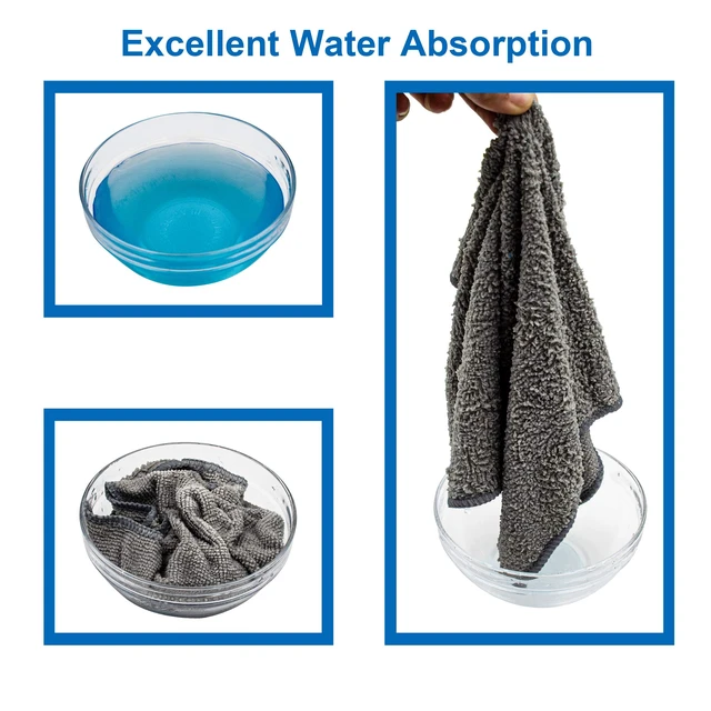 Alt view image 4 of 6 - FIXSMITH Microfiber Cleaning Cloth 8-Pack, 30.48x40.64cm, Highly Absorbent, Lint-Free, Streak-Free, for Car Kitchen Home