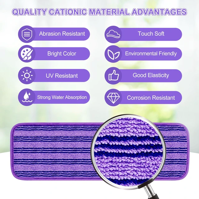 Alt view image 3 of 6 - 4 Pack Upgraded Reusable Mop Pads for Swiffer PowerMop, Cationic Material, Multi-Surface Floor Cleaning Refills