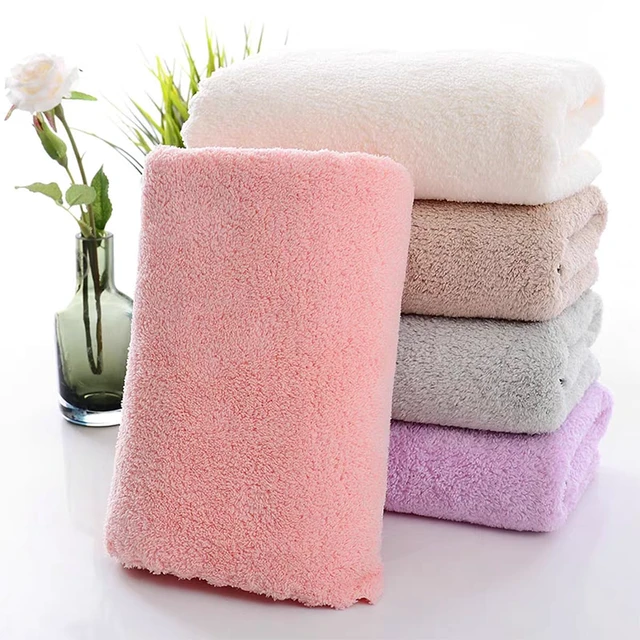 Alt view image 3 of 5 - Microfiber Washcloths 5 Pack 29.5" x 13.8" Fingertip Towels, Ultra Soft Quick-Drying Coral Velvet, Multipurpose Face & Hand Towels for Bathroom Spa Gym