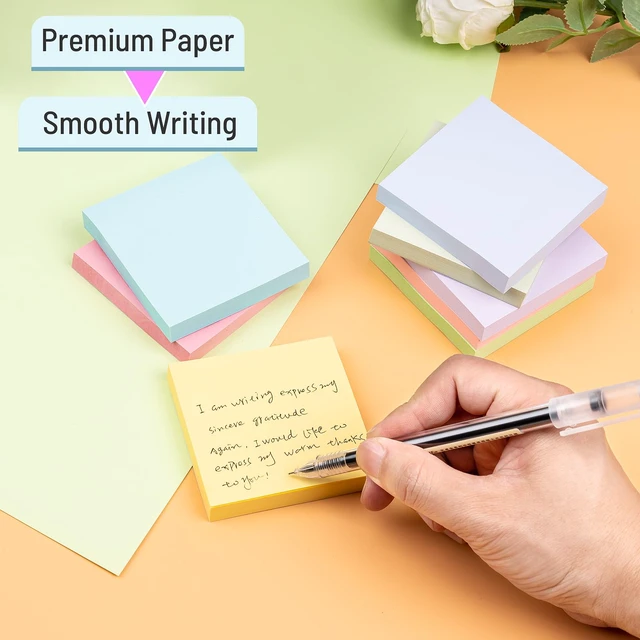 Alt view image 2 of 7 - Sticky Notes 3x3in, 8 Pastel Self-Stick Pads, 800 Sheets for School Office