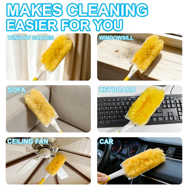 Alt view image 6 of 6 - 20 Pack Heavy Duty Duster Refills for Swiffer, Multi-Surface 360 Disposable Dusters for Cleaning Electronics, Furniture, Blinds, Ceiling Fans (Handle Not Included)