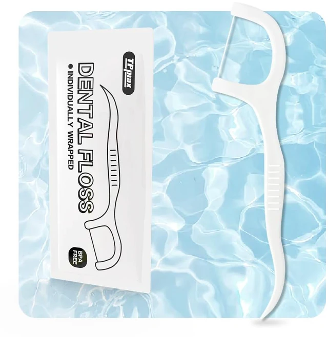 Main image of 150 Count Dental Flossers Individually Wrapped, Floss Singles Bag, Travel Hotel Restaurant Office Car Flat Wire Dental Floss Picks